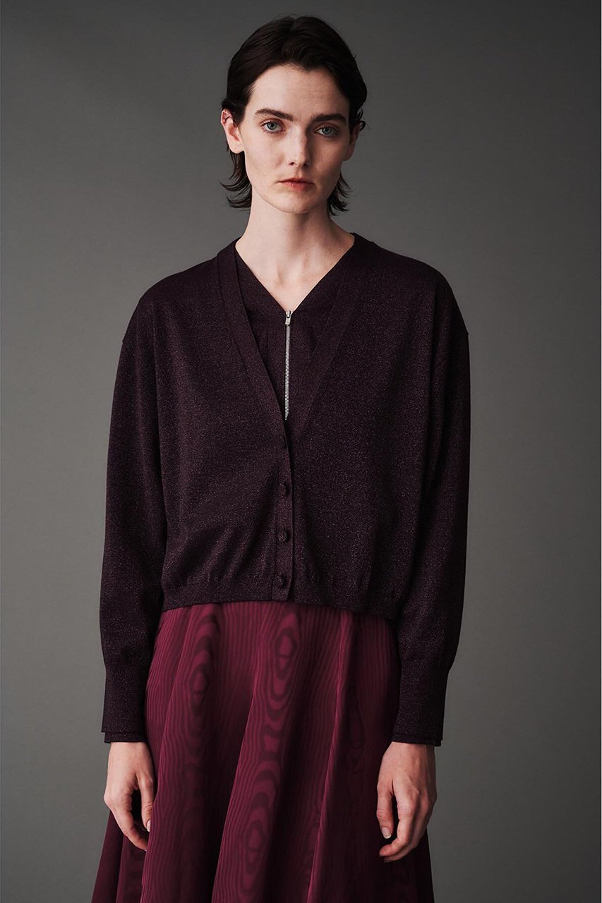 【オブリオ/AUBRIOT】のラメプレーティング カーディガン 人気、トレンドファッション・服の通販 founy(ファニー) ファッション Fashion レディースファッション Fashion for Women トップス・カットソー Cut & Sew Tops ニット Knit Tops & Sweaters カーディガン・羽織り Layered Style Cardigans おすすめ Recommended / Our Picks アンサンブル Ensemble Set カーディガン Cardigan, Knitwear コンパクト Compact, Small Size ボックス Boxy, Box Shape エレガント 上品 Elegant other-8|ID: prp329100004116834 ipo3291000000036896446