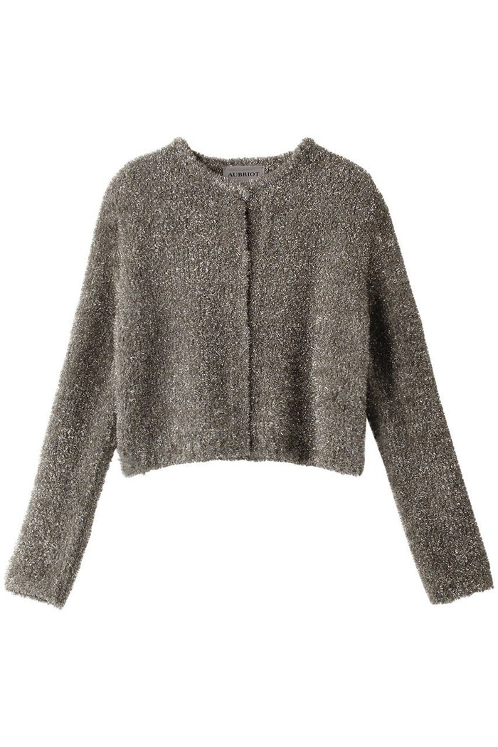 【オブリオ/AUBRIOT】のシャギーヤーン クルーネックカーディガン インテリア・キッズ・メンズ・レディースファッション・服の通販 founy(ファニー) https://founy.com/ ファッション Fashion レディースファッション Fashion for Women トップス・カットソー Cut & Sew Tops ニット Knit Tops & Sweaters カーディガン・羽織り Layered Style Cardigans エレガント 上品 Elegant カーディガン Cardigan, Knitwear コンパクト Compact, Small Size メタリック Metallic, Shiny Finish モダン Modern, Contemporary リラックス Relax, Relaxed Fit |ID: prp329100004116835 ipo3291000000036224420