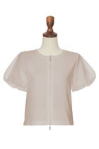 【デイジーリン/DAISY LIN】のCardigan “Daisy Puff Tulle” 人気、トレンドファッション・服の通販 founy(ファニー) ファッション Fashion レディースファッション Fashion for Women トップス・カットソー Cut & Sew Tops ニット Knit Tops & Sweaters カーディガン・羽織り Layered Style Cardigans ウォッシャブル Machine Washable カーディガン Cardigan, Knitwear ギャザー Gathered, Ruffled コンシャス Conscious, Bodycon ダブル Double, Double-Breasted チュール Tulip, Tulip Motif ノースリーブ Sleeveless, No-Sleeve 半袖 Short Sleeve, Half Sleeve 夏 Summer 新作・新入荷 New Arrivals / New In thumbnail パウダーベージュ|ID: prp329100004116854 ipo3291000000033330095