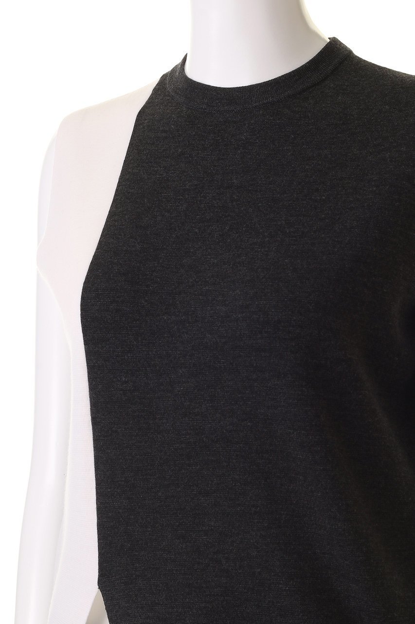 【オブリオ/AUBRIOT】のバイカラーニットベスト 人気、トレンドファッション・服の通販 founy(ファニー) 　ファッション　Fashion　レディースファッション　Fashion for Women　トップス・カットソー　Cut & Sew Tops　ニット　Knit Tops & Sweaters　ベスト&ジレ / 重ね着スタイル　Vests & Gilets　カジュアルプルオーバー・ニットトップス　Pullovers & Knit Tops / Casual Pullovers　スリット　Slit, Slit Detail　ブロック　Block, Solid Block Pattern　ベスト　Vest, Waistcoat　モダン　Modern, Contemporary　エレガント 上品　Elegant　other-5|ID: prp329100004116876 ipo3291000000036593292