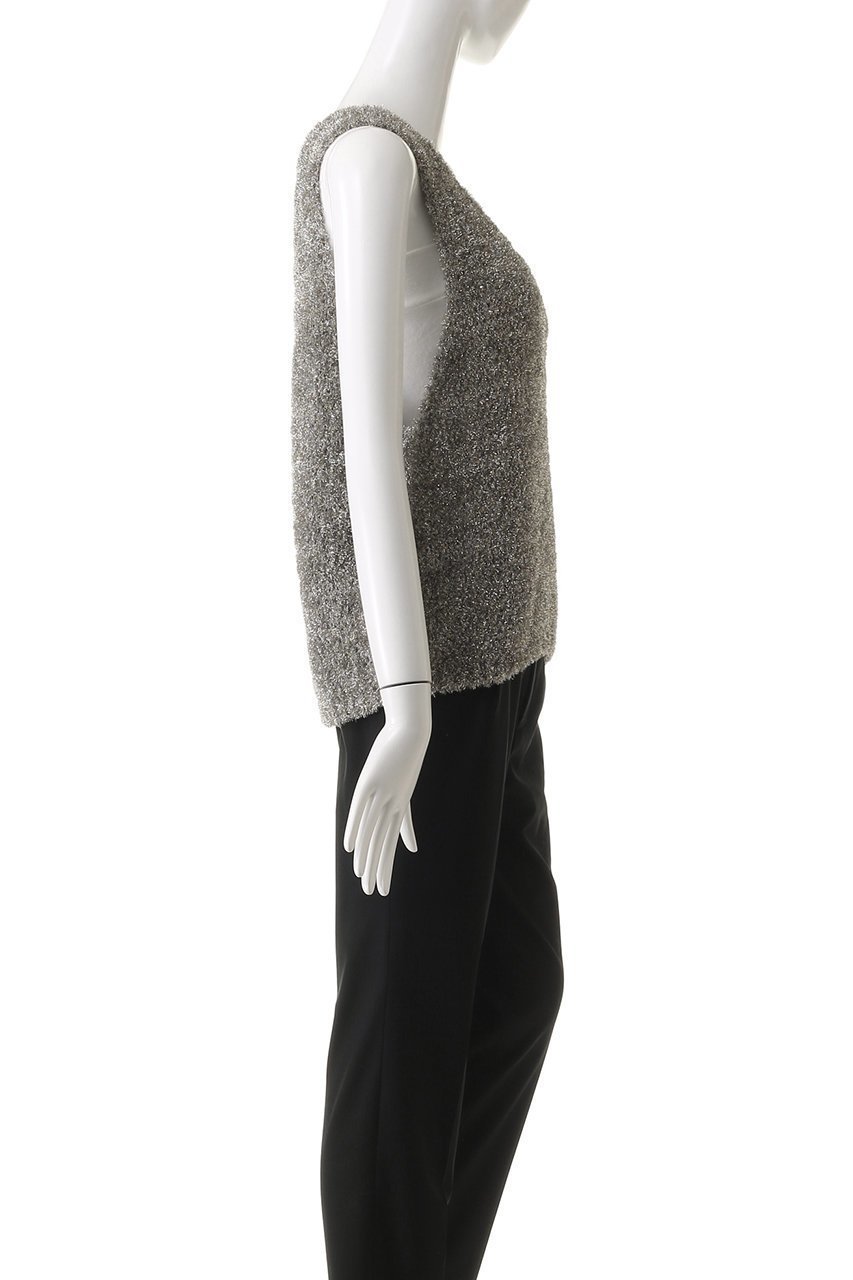 【オブリオ/AUBRIOT】のシャギーヤーン ノースリーブトップ 人気、トレンドファッション・服の通販 founy(ファニー) 　ファッション　Fashion　レディースファッション　WOMEN　トップス・カットソー　Tops/Tshirt　ニット　Knit Tops　キャミソール / ノースリーブ　No Sleeves　プルオーバー　Pullover　エレガント 上品　Elegant　スマート　Smart　ノースリーブ　No Sleeve　ボックス　Box　メタリック　Metallic　リラックス　Relax　ルーズ　Loose　other-3|ID: prp329100004116877 ipo3291000000031410143