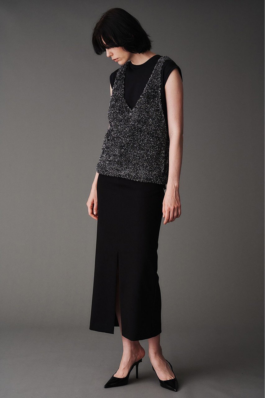 【オブリオ/AUBRIOT】のシャギーヤーン ノースリーブトップ 人気、トレンドファッション・服の通販 founy(ファニー) 　ファッション　Fashion　レディースファッション　WOMEN　トップス・カットソー　Tops/Tshirt　ニット　Knit Tops　キャミソール / ノースリーブ　No Sleeves　プルオーバー　Pullover　エレガント 上品　Elegant　スマート　Smart　ノースリーブ　No Sleeve　ボックス　Box　メタリック　Metallic　リラックス　Relax　ルーズ　Loose　other-7|ID: prp329100004116877 ipo3291000000031410152
