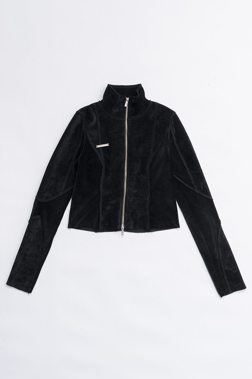 【プランク プロジェクト/PRANK PROJECT】のシェニールジャージジップアップトップChenille Jersey Zip-Up Top インテリア・キッズ・メンズ・レディースファッション・服の通販 founy(ファニー) 　ファッション　Fashion　レディースファッション　Fashion for Women　アウター　Coat / Outerwear Collection　レディースジャケット・軽アウター　Jackets　ブルゾンジャケット・スポーティアウター　Blouson Jackets　おすすめ　Recommended / Our Picks　カットソー　Cut and Sewn Top　コンパクト　Compact, Small Size　コーデュロイ　Corduroy, Cord Fabric　ジャケット　Jacket, Outerwear　テクスチャー　Texture, Textured Fabric　ブルゾン　Blouson, Bomber Jacket　ワイド　Wide, Wide Fit　BLK(ブラック)|ID: prp329100004116881 ipo3291000000032896536