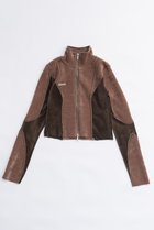 【プランク プロジェクト/PRANK PROJECT】のシェニールジャージジップアップトップChenille Jersey Zip-Up Top BRN(ブラウン)|ID: prp329100004116881 ipo3291000000035892245