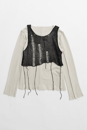 【プランク プロジェクト/PRANK PROJECT】のメッシュレイヤードトップ / Mesh Layered Top 人気、トレンドファッション・服の通販 founy(ファニー) ファッション Fashion レディースファッション WOMEN トップス・カットソー Tops/Tshirt シャツ/ブラウス Shirts/Blouses ロング / Tシャツ T-Shirts カットソー Cut and Sewn カットソー Cut And Sew スリーブ Sleeve ダメージ Damage メッシュ Mesh ロング Long NEW・新作・新着・新入荷 New Arrivals |ID:prp329100004116882