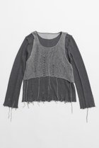 【プランク プロジェクト/PRANK PROJECT】のメッシュレイヤードトップ / Mesh Layered Top GRY(グレー)|ID: prp329100004116882 ipo3291000000028054096