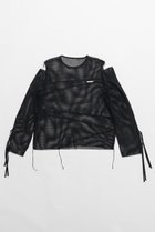 【プランク プロジェクト/PRANK PROJECT】のメッシュコールドショルダートップ / Mesh Cold Shoulder Top BLK(ブラック)|ID:prp329100004116883