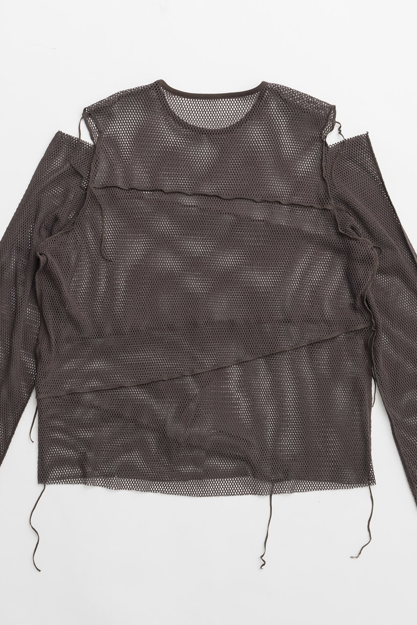 【プランク プロジェクト/PRANK PROJECT】のメッシュコールドショルダートップ / Mesh Cold Shoulder Top 人気、トレンドファッション・服の通販 founy(ファニー) 　ファッション　Fashion　レディースファッション　WOMEN　トップス・カットソー　Tops/Tshirt　シャツ/ブラウス　Shirts/Blouses　ロング / Tシャツ　T-Shirts　カットソー　Cut and Sewn　カットソー　Cut And Sew　スリーブ　Sleeve　メッシュ　Mesh　ラッセル　Russell　ロング　Long　other-6|ID: prp329100004116883 ipo3291000000031410203