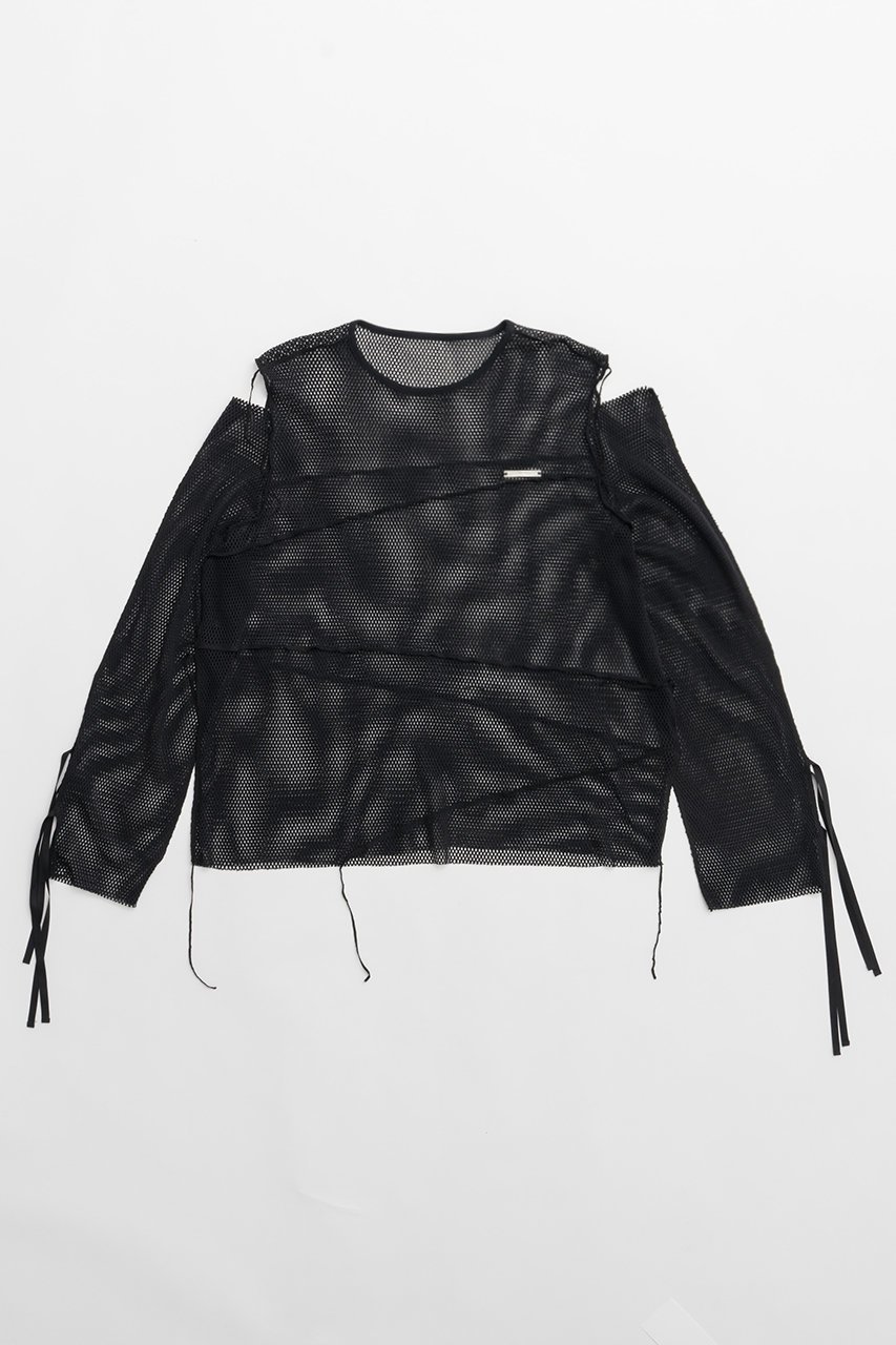 【プランク プロジェクト/PRANK PROJECT】のメッシュコールドショルダートップ / Mesh Cold Shoulder Top 人気、トレンドファッション・服の通販 founy(ファニー) 　ファッション　Fashion　レディースファッション　Fashion for Women　トップス・カットソー　Cut & Sew Tops　シャツ・ブラウス・オフィスカジュアル　Elegant Blouses & Button-Ups　ロングTシャツ・Tシャツ　Longline T-Shirts & Tees　カットソー・ベーシックTシャツ　Cut-and-Sewn Tops / Stretch Tees & Basics　カットソー　Cut and Sewn Top　スリーブ　Sleeve, Long Sleeve / Short Sleeve　メッシュ　Mesh, Net Fabric　ラッセル　Raschel, Raschel Lace　ロング　Long, Long-Length　 other-1|ID: prp329100004116883 ipo3291000000032896151