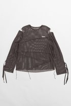 【プランク プロジェクト/PRANK PROJECT】のメッシュコールドショルダートップ / Mesh Cold Shoulder Top BRN(ブラウン)|ID: prp329100004116883 ipo3291000000032896158