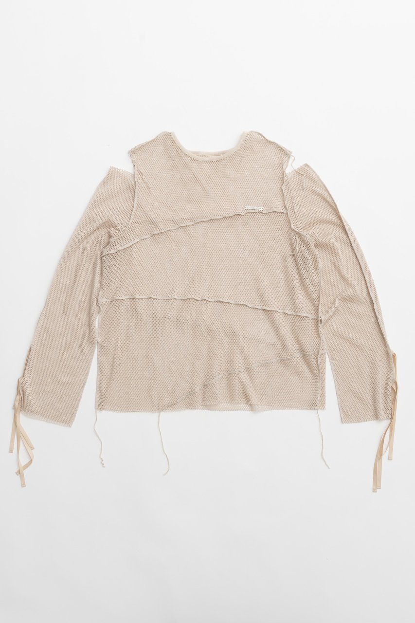 【プランク プロジェクト/PRANK PROJECT】のメッシュコールドショルダートップ / Mesh Cold Shoulder Top インテリア・キッズ・メンズ・レディースファッション・服の通販 founy(ファニー) 　ファッション　Fashion　レディースファッション　Fashion for Women　トップス・カットソー　Cut & Sew Tops　シャツ・ブラウス・オフィスカジュアル　Elegant Blouses & Button-Ups　ロングTシャツ・Tシャツ　Longline T-Shirts & Tees　カットソー・ベーシックTシャツ　Cut-and-Sewn Tops / Stretch Tees & Basics　カットソー　Cut and Sewn Top　スリーブ　Sleeve, Long Sleeve / Short Sleeve　メッシュ　Mesh, Net Fabric　ラッセル　Raschel, Raschel Lace　ロング　Long, Long-Length　WHT(ホワイト)|ID: prp329100004116883 ipo3291000000032896161