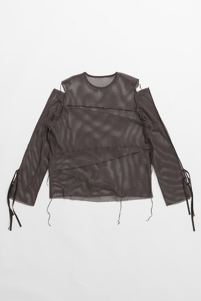 【プランク プロジェクト/PRANK PROJECT】のメッシュコールドショルダートップ / Mesh Cold Shoulder Top 人気、トレンドファッション・服の通販 founy(ファニー) 　ファッション　Fashion　レディースファッション　Fashion for Women　トップス・カットソー　Cut & Sew Tops　シャツ・ブラウス・オフィスカジュアル　Elegant Blouses & Button-Ups　ロングTシャツ・Tシャツ　Longline T-Shirts & Tees　カットソー・ベーシックTシャツ　Cut-and-Sewn Tops / Stretch Tees & Basics　カットソー　Cut and Sewn Top　スリーブ　Sleeve, Long Sleeve / Short Sleeve　メッシュ　Mesh, Net Fabric　ラッセル　Raschel, Raschel Lace　ロング　Long, Long-Length　other-5|ID: prp329100004116883 ipo3291000000032896175