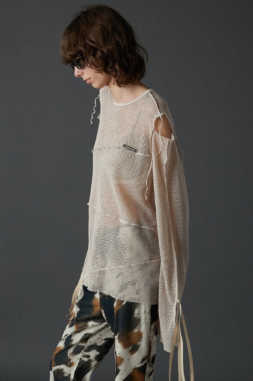 【プランク プロジェクト/PRANK PROJECT】のメッシュコールドショルダートップ / Mesh Cold Shoulder Top 人気、トレンドファッション・服の通販 founy(ファニー) 　ファッション　Fashion　レディースファッション　Fashion for Women　トップス・カットソー　Cut & Sew Tops　シャツ・ブラウス・オフィスカジュアル　Elegant Blouses & Button-Ups　ロングTシャツ・Tシャツ　Longline T-Shirts & Tees　カットソー・ベーシックTシャツ　Cut-and-Sewn Tops / Stretch Tees & Basics　カットソー　Cut and Sewn Top　スリーブ　Sleeve, Long Sleeve / Short Sleeve　メッシュ　Mesh, Net Fabric　ラッセル　Raschel, Raschel Lace　ロング　Long, Long-Length　other-8|ID: prp329100004116883 ipo3291000000032896189