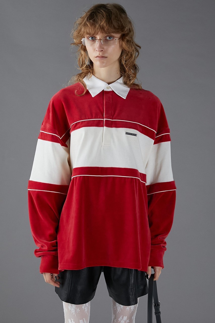 【プランク プロジェクト/PRANK PROJECT】のベロアラガーオーバートップVelor Rugger Over Top 人気、トレンドファッション・服の通販 founy(ファニー) 　ファッション　Fashion　レディースファッション　WOMEN　トップス・カットソー　Tops/Tshirt　シャツ/ブラウス　Shirts/Blouses　ロング / Tシャツ　T-Shirts　カットソー　Cut and Sewn　ベロア　Velour　おすすめ　Recommend　スリーブ　Sleeve　ベロア　Velor　ロング　Long　other-2|ID: prp329100004116886 ipo3291000000031410224