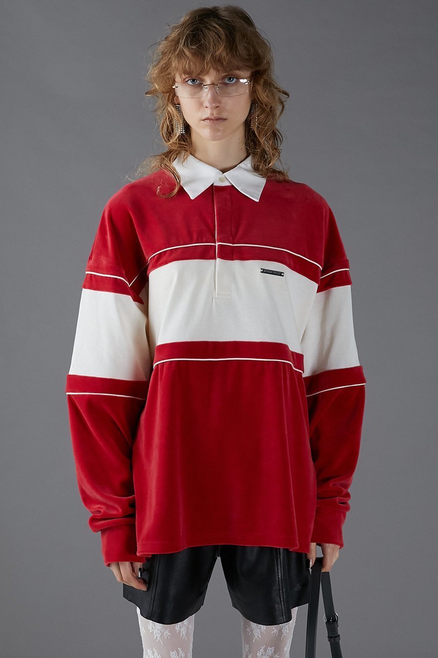 【プランク プロジェクト/PRANK PROJECT】のベロアラガーオーバートップVelor Rugger Over Top 人気、トレンドファッション・服の通販 founy(ファニー) 　ファッション　Fashion　レディースファッション　WOMEN　トップス・カットソー　Tops/Tshirt　シャツ/ブラウス　Shirts/Blouses　ロング / Tシャツ　T-Shirts　カットソー　Cut and Sewn　ベロア　Velour　おすすめ　Recommend　スリーブ　Sleeve　ベロア　Velor　ロング　Long　other-6|ID: prp329100004116886 ipo3291000000031410231
