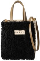 【マルニ/MARNI】のMUSEO SOFT MINI シアリング2wayトートバッグ 人気、トレンドファッション・服の通販 founy(ファニー) ファッション Fashion レディースファッション WOMEN バッグ Bag A/W・秋冬 Aw・Autumn/Winter・Fw・Fall-Winter モコモコ Fluffy thumbnail ブラック×シェル×アゲートグレー|ID: prp329100004116908 ipo3291000000028054202