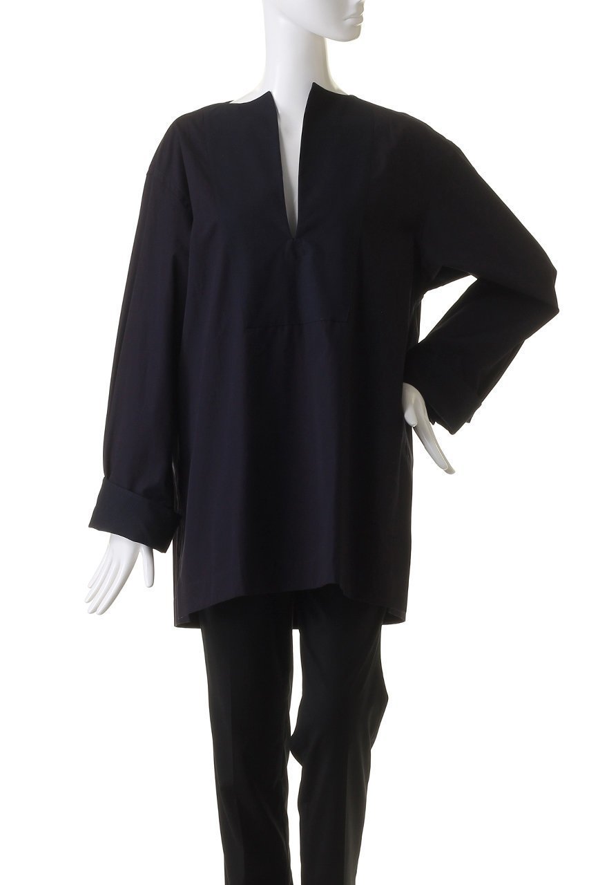 【イレーヴ/YLEVE】の【BOURRIENNE Paris X. × YLEVE】KAN スーピマ コットン タイプライター ロングシャツ 人気、トレンドファッション・服の通販 founy(ファニー) 　ファッション　Fashion　レディースファッション　Fashion for Women　トップス・カットソー　Cut & Sew Tops　シャツ・ブラウス・オフィスカジュアル　Elegant Blouses & Button-Ups　おすすめ　Recommended / Our Picks　なめらか　Smooth, Silky Texture　カフス　Cuff Design　スキッパー　Skipper, Open Collar　スリーブ　Sleeve, Long Sleeve / Short Sleeve　スーピマ　Supima, Premium Cotton　タイプライター　Typewriter Fabric, Crisp Cotton　チュニック　Tunic, Long Top　ロング　Long, Long-Length　other-6|ID: prp329100004116926 ipo3291000000034955916