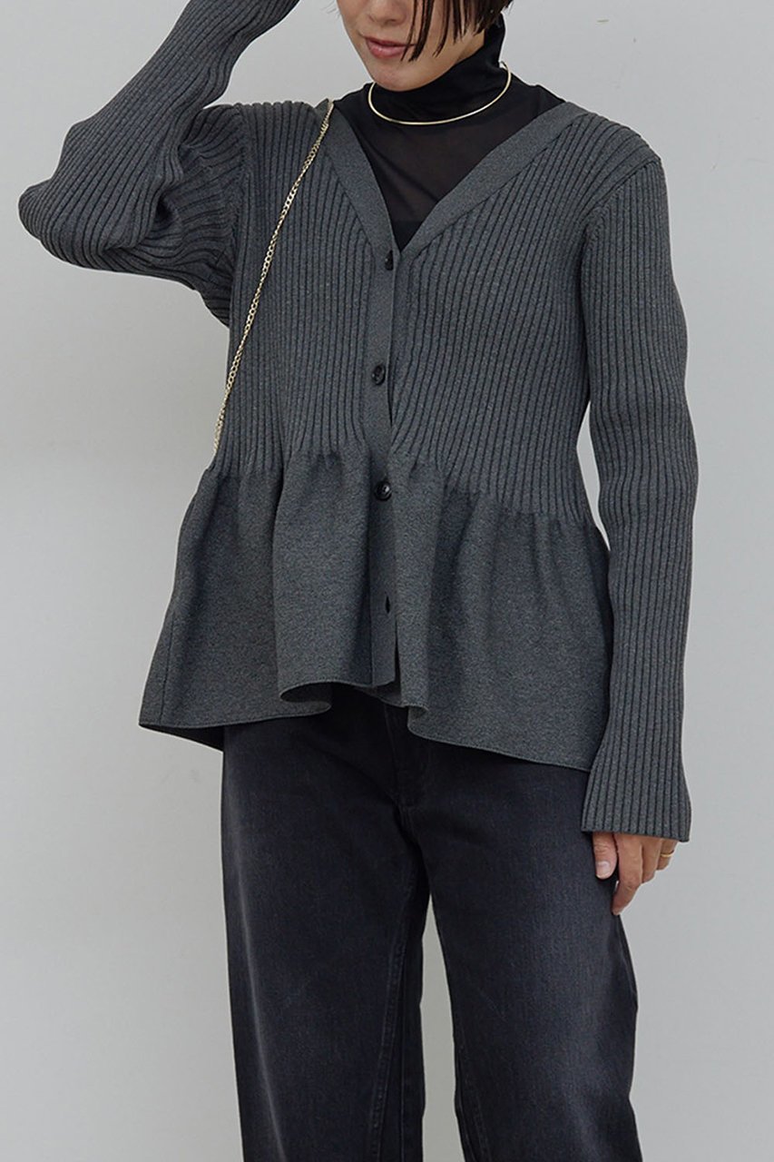 【ガリャルダガランテ/GALLARDAGALANTE】のペプラム2WAYカーデ 人気、トレンドファッション・服の通販 founy(ファニー) 　ファッション　Fashion　レディースファッション　Fashion for Women　トップス・カットソー　Cut & Sew Tops　ニット　Knit Tops & Sweaters　カーディガン・羽織り　Layered Style Cardigans　おすすめ　Recommended / Our Picks　カーディガン　Cardigan, Knitwear　デニム　Denim, Jeans Material　ペプラム　Peplum, Flared Hem　エレガント 上品　Elegant　ビジネス 仕事 通勤　Business / Work / Commuting　夏　Summer　春　Spring　S/S・春夏　SS, Spring/Summer, Warm Season　長袖　Long Sleeve, Full Sleeve　 other-1|ID: prp329100004116983 ipo3291000000032961467