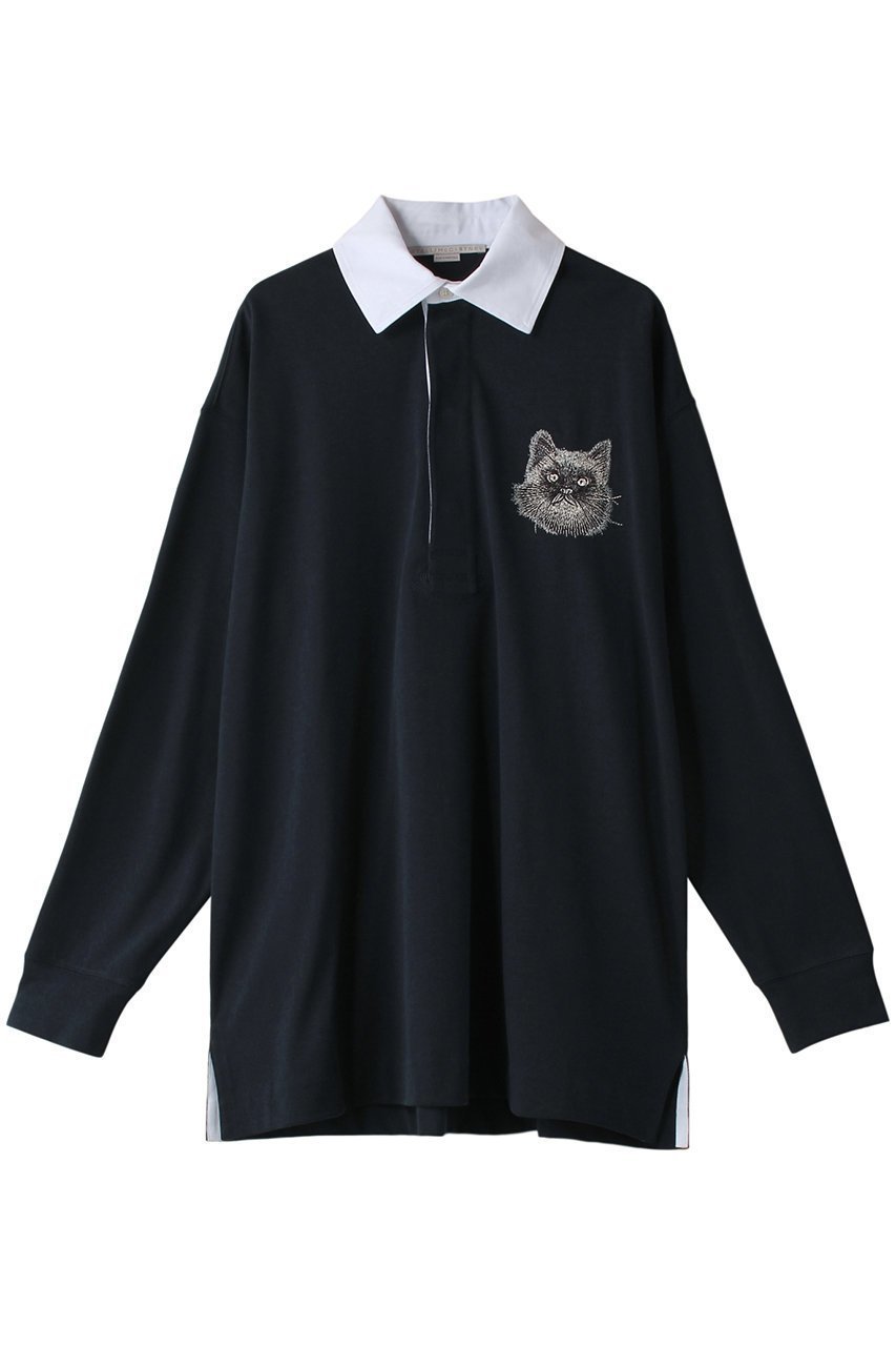 【ステラ マッカートニー/STELLA McCARTNEY】のキャットオーバーサイズラグビーポロシャツ 人気、トレンドファッション・服の通販 founy(ファニー) 　ファッション　Fashion　レディースファッション　Fashion for Women　トップス・カットソー　Cut & Sew Tops　シャツ・ブラウス・オフィスカジュアル　Elegant Blouses & Button-Ups　ポロシャツ・きれいめカジュアル　Smart-Casual Polo Tops　スラックス　Slacks, Dress Pants　スリーブ　Sleeve, Long Sleeve / Short Sleeve　ポロシャツ　Polo Shirt, Collared Tee　ロング　Long, Long-Length　定番　Standard, Basic Item　猫　Cat, Kitty　A/W・秋冬　Autumn/Winter　 other-1|ID: prp329100004118536 ipo3291000000032901059