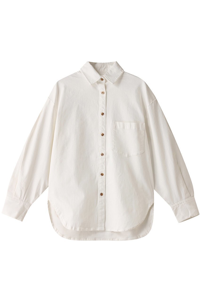 【スリー ドッツ/three dots】のデニムシャツ インテリア・キッズ・メンズ・レディースファッション・服の通販 founy(ファニー) ファッション Fashion レディースファッション Fashion for Women トップス・カットソー Cut & Sew Tops シャツ・ブラウス・オフィスカジュアル Elegant Blouses & Button-Ups おすすめ Recommended / Our Picks スリーブ Sleeve, Long Sleeve / Short Sleeve デニム Denim, Jeans Material ロング Long, Long-Length 定番 Standard, Basic Item ホワイト|ID: prp329100004118541 ipo3291000000032901034