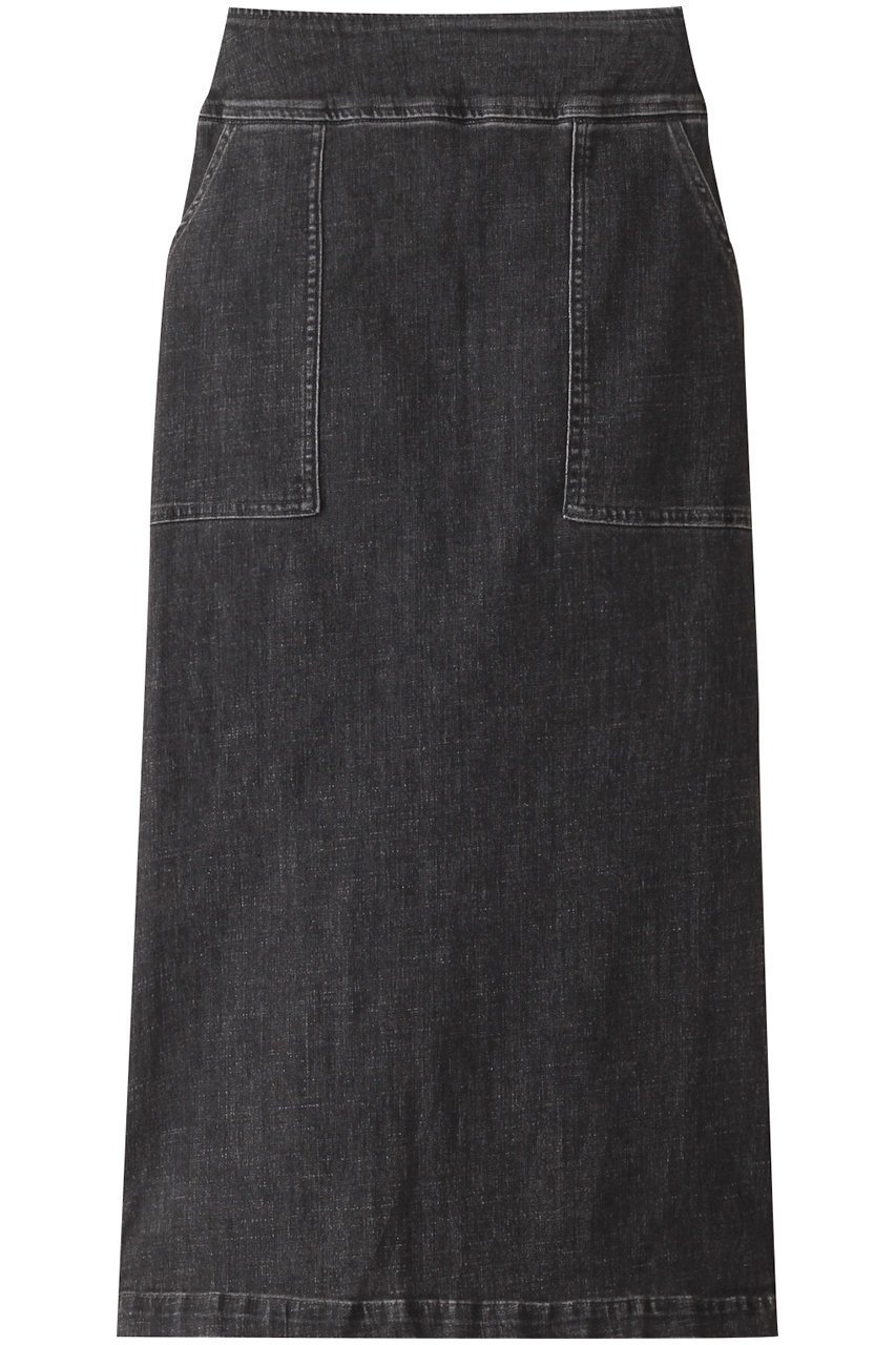 【スリー ドッツ/three dots】のデニムストレートスカート インテリア・キッズ・メンズ・レディースファッション・服の通販 founy(ファニー) 　ファッション　Fashion　レディースファッション　Fashion for Women　スカート　Skirts　ロングスカート　Long Skirts / Maxi & Midi Skirts　シンプル　Simple, Minimal　デニム　Denim, Jeans Material　ロング　Long, Long-Length　ソフトブラック|ID: prp329100004118542 ipo3291000000032827061
