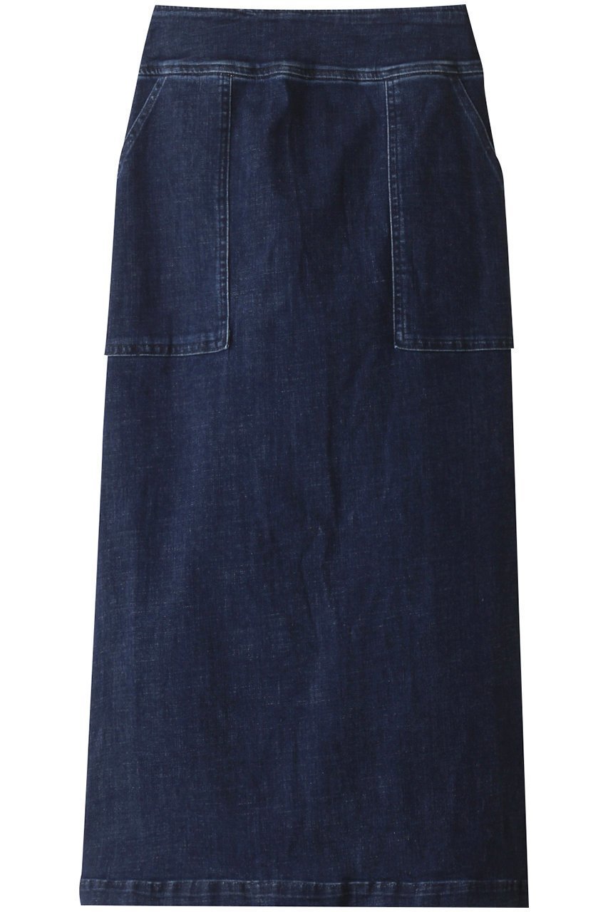 【スリー ドッツ/three dots】のデニムストレートスカート インテリア・キッズ・メンズ・レディースファッション・服の通販 founy(ファニー) 　ファッション　Fashion　レディースファッション　Fashion for Women　スカート　Skirts　ロングスカート　Long Skirts / Maxi & Midi Skirts　シンプル　Simple, Minimal　デニム　Denim, Jeans Material　ロング　Long, Long-Length　インディゴ|ID: prp329100004118542 ipo3291000000032827063