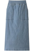 【スリー ドッツ/three dots】のデニムストレートスカート ウォッシュド|ID: prp329100004118542 ipo3291000000035814138