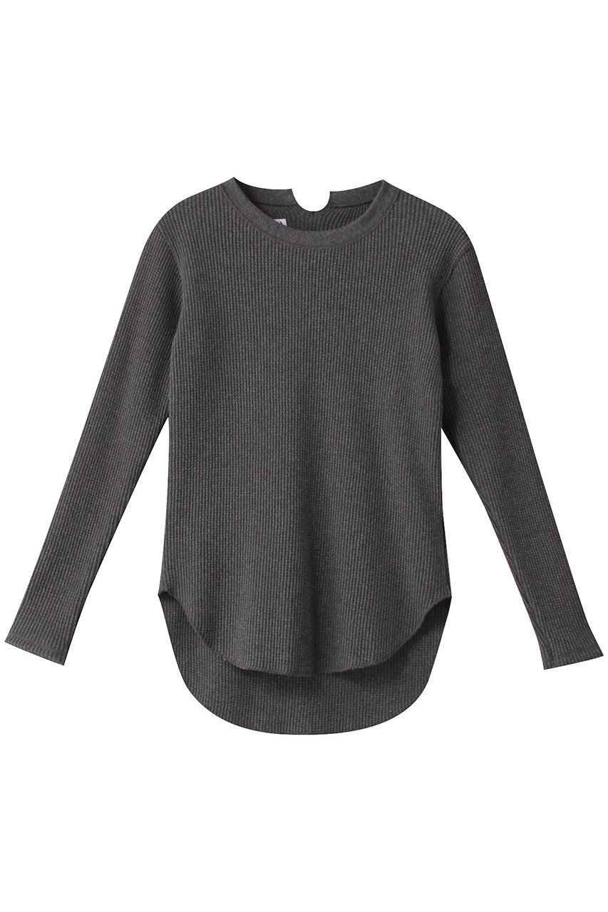 【サードマガジン/THIRD MAGAZINE】のワッフルロングスリーブTシャツ 人気、トレンドファッション・服の通販 founy(ファニー) 　ファッション　Fashion　レディースファッション　Fashion for Women　トップス・カットソー　Cut & Sew Tops　シャツ・ブラウス・オフィスカジュアル　Elegant Blouses & Button-Ups　ロングTシャツ・Tシャツ　Longline T-Shirts & Tees　カットソー・ベーシックTシャツ　Cut-and-Sewn Tops / Stretch Tees & Basics　インナー　Innerwear　シンプル　Simple, Minimal　スリット　Slit, Slit Detail　スリーブ　Sleeve, Long Sleeve / Short Sleeve　ロング　Long, Long-Length　ワッフル　Waffle, Waffle Knit　 other-1|ID: prp329100004120692 ipo3291000000032915018
