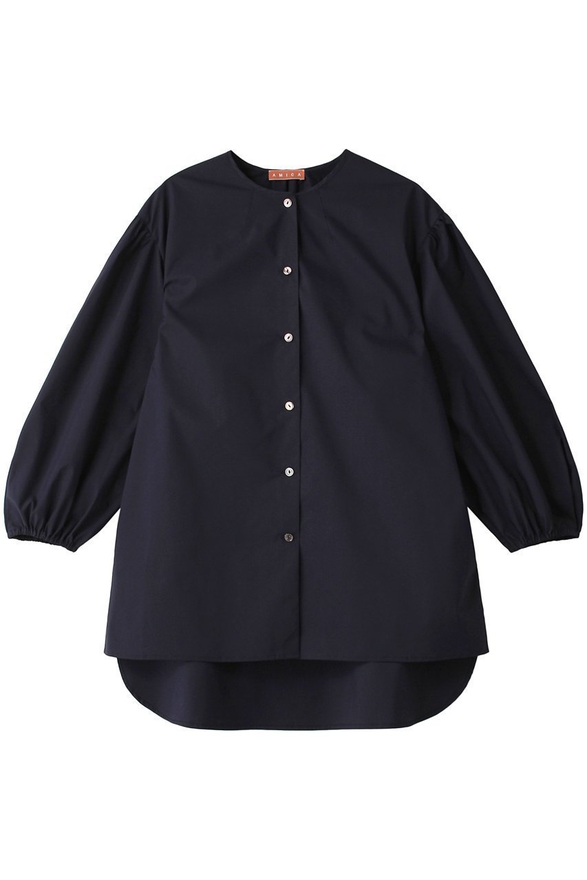 【アミカ/AMICA】のネイビーオーバーシャツ インテリア・キッズ・メンズ・レディースファッション・服の通販 founy(ファニー) 　ファッション　Fashion　レディースファッション　Fashion for Women　トップス・カットソー　Cut & Sew Tops　シャツ・ブラウス・オフィスカジュアル　Elegant Blouses & Button-Ups　ガーデン　Garden, Gardening　シンプル　Simple, Minimal　スリーブ　Sleeve, Long Sleeve / Short Sleeve　ボトム　Bottoms, Lower Wear　ロング　Long, Long-Length　無地　Plain, Solid Color　ネイビー|ID: prp329100004120735 ipo3291000000032842660