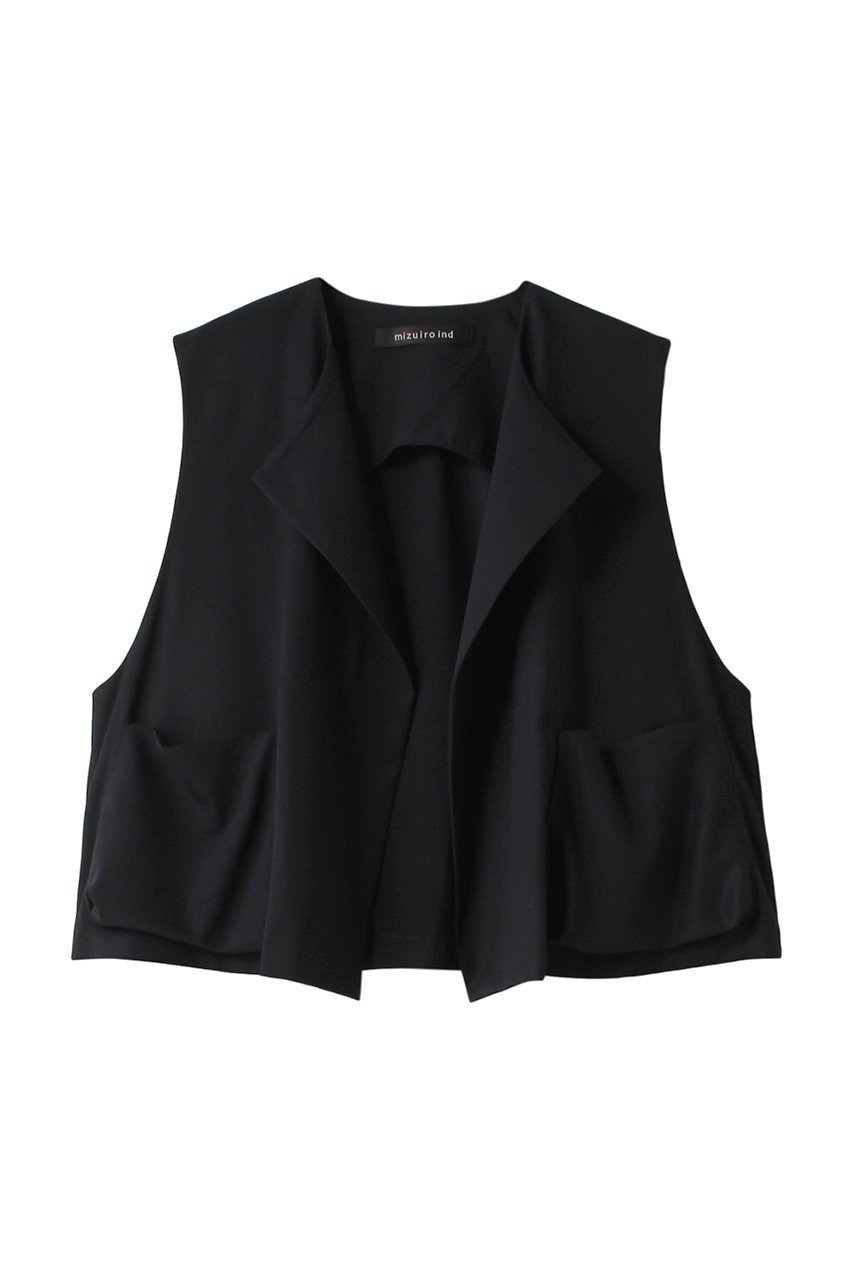 【ミズイロ インド/mizuiro ind】のcrew neck short vest ベスト 人気、トレンドファッション・服の通販 founy(ファニー) 　ファッション　Fashion　レディースファッション　WOMEN　アウター　Coat Outerwear　ジャケット　Jackets　キャミソール　Camisole　ショート　Short　ジャケット　Jacket　ハイネック　High Neck　パッチ　Patch　ベスト　Vest　ポケット　Pocket　マニッシュ　Mannish　夏　Summer　 other-1|ID: prp329100004120741 ipo3291000000028109538