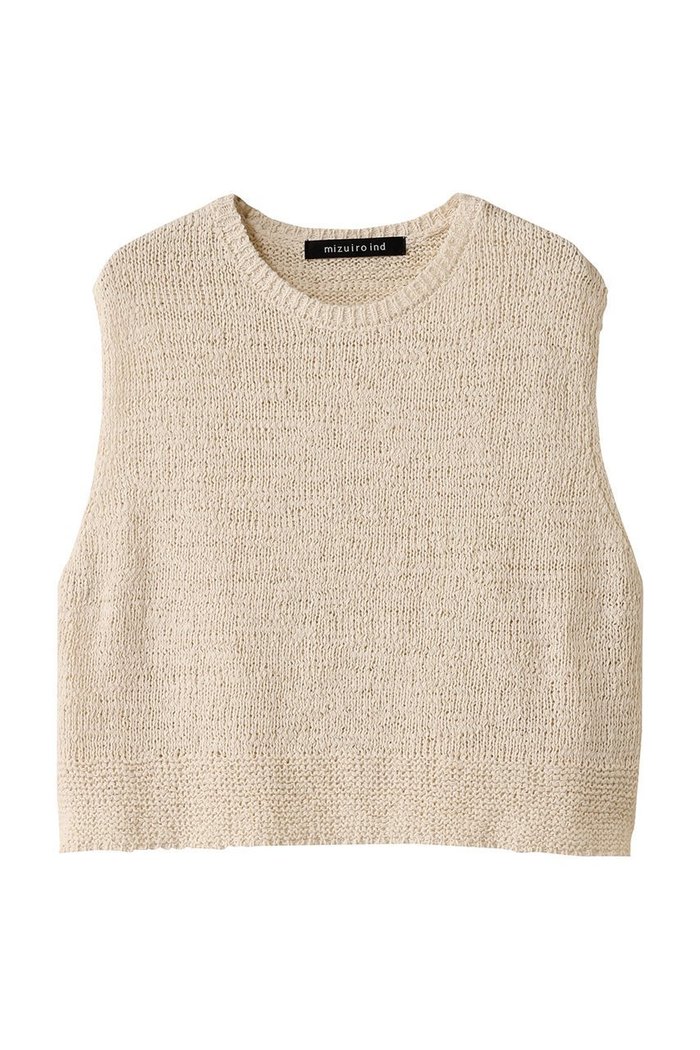 【ミズイロ インド/mizuiro ind】のcrew neck short vest ベスト インテリア・キッズ・メンズ・レディースファッション・服の通販 founy(ファニー) https://founy.com/ ファッション Fashion レディースファッション Fashion for Women トップス・カットソー Cut & Sew Tops ニット Knit Tops & Sweaters ベスト&ジレ / 重ね着スタイル Vests & Gilets カジュアルプルオーバー・ニットトップス Pullovers & Knit Tops / Casual Pullovers インナー Innerwear ショート Short, Short Length ベスト Vest, Waistcoat 夏 Summer |ID: prp329100004120741 ipo3291000000032950202