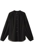 【デザイン ワークス/DESIGN WORKS】のコットンボイルギャザースリーブシャツ ブラック|ID: prp329100004120757 ipo3291000000032901180