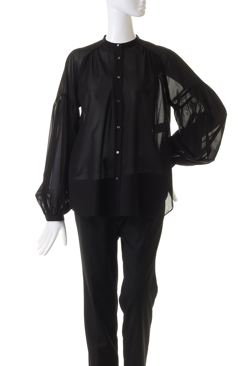 【デザイン ワークス/DESIGN WORKS】のコットンボイルギャザースリーブシャツ 人気、トレンドファッション・服の通販 founy(ファニー) 　ファッション　Fashion　レディースファッション　Fashion for Women　トップス・カットソー　Cut & Sew Tops　シャツ・ブラウス・オフィスカジュアル　Elegant Blouses & Button-Ups　ギャザー　Gathered, Ruffled　スリーブ　Sleeve, Long Sleeve / Short Sleeve　デニム　Denim, Jeans Material　パーティ　Party, Party Style　ロング　Long, Long-Length　エレガント 上品　Elegant　other-2|ID: prp329100004120757 ipo3291000000034956001