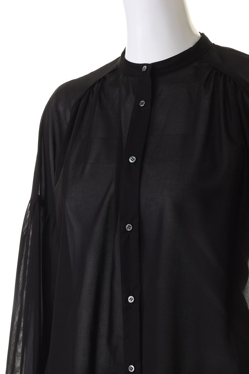 【デザイン ワークス/DESIGN WORKS】のコットンボイルギャザースリーブシャツ 人気、トレンドファッション・服の通販 founy(ファニー) 　ファッション　Fashion　レディースファッション　Fashion for Women　トップス・カットソー　Cut & Sew Tops　シャツ・ブラウス・オフィスカジュアル　Elegant Blouses & Button-Ups　ギャザー　Gathered, Ruffled　スリーブ　Sleeve, Long Sleeve / Short Sleeve　デニム　Denim, Jeans Material　パーティ　Party, Party Style　ロング　Long, Long-Length　エレガント 上品　Elegant　other-5|ID: prp329100004120757 ipo3291000000034956004