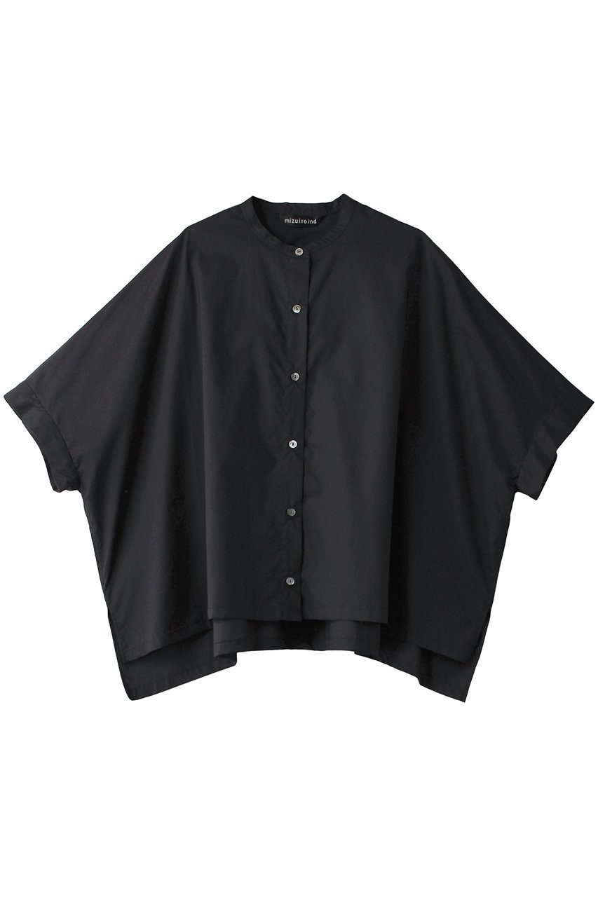 【ミズイロ インド/mizuiro ind】のstand collar wide shirt シャツ インテリア・キッズ・メンズ・レディースファッション・服の通販 founy(ファニー) 　ファッション　Fashion　レディースファッション　Fashion for Women　トップス・カットソー　Cut & Sew Tops　シャツ・ブラウス・オフィスカジュアル　Elegant Blouses & Button-Ups　ショート　Short, Short Length　スタンド　Stand Collar, Upright Stand　スリット　Slit, Slit Detail　スリーブ　Sleeve, Long Sleeve / Short Sleeve　トレンド　Trend, Trending Now　バランス　Balance, Style Balance　フォルム　Silhouette, Form　ボトム　Bottoms, Lower Wear　ワイド　Wide, Wide Fit　navy|ID: prp329100004120760 ipo3291000000032901199