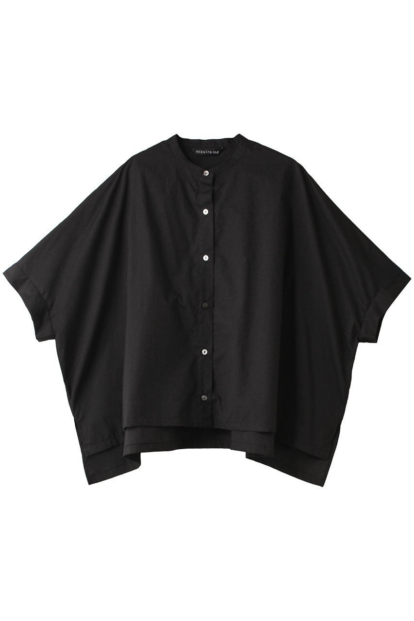 【ミズイロ インド/mizuiro ind】のstand collar wide shirt シャツ インテリア・キッズ・メンズ・レディースファッション・服の通販 founy(ファニー) 　ファッション　Fashion　レディースファッション　Fashion for Women　トップス・カットソー　Cut & Sew Tops　シャツ・ブラウス・オフィスカジュアル　Elegant Blouses & Button-Ups　ショート　Short, Short Length　スタンド　Stand Collar, Upright Stand　スリット　Slit, Slit Detail　スリーブ　Sleeve, Long Sleeve / Short Sleeve　トレンド　Trend, Trending Now　バランス　Balance, Style Balance　フォルム　Silhouette, Form　ボトム　Bottoms, Lower Wear　ワイド　Wide, Wide Fit　black|ID: prp329100004120760 ipo3291000000032901201