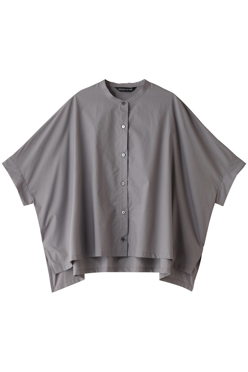 【ミズイロ インド/mizuiro ind】のstand collar wide shirt シャツ インテリア・キッズ・メンズ・レディースファッション・服の通販 founy(ファニー) 　ファッション　Fashion　レディースファッション　Fashion for Women　トップス・カットソー　Cut & Sew Tops　シャツ・ブラウス・オフィスカジュアル　Elegant Blouses & Button-Ups　ショート　Short, Short Length　スタンド　Stand Collar, Upright Stand　スリット　Slit, Slit Detail　スリーブ　Sleeve, Long Sleeve / Short Sleeve　トレンド　Trend, Trending Now　バランス　Balance, Style Balance　フォルム　Silhouette, Form　ボトム　Bottoms, Lower Wear　ワイド　Wide, Wide Fit　gray|ID: prp329100004120760 ipo3291000000032901204