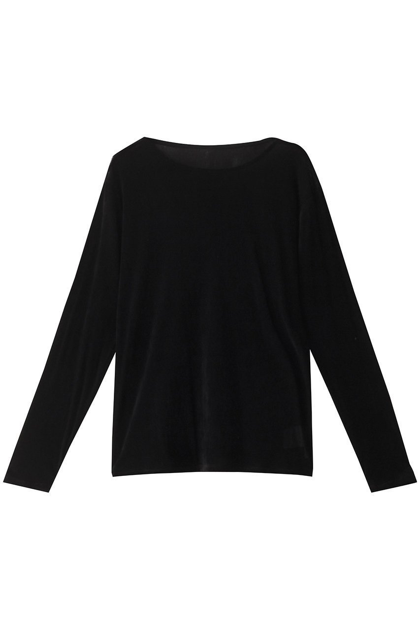 【マノフ/MANOF】のTULLE FLOKED TOPS Tシャツ/カットソー インテリア・キッズ・メンズ・レディースファッション・服の通販 founy(ファニー) 　ファッション　Fashion　レディースファッション　Fashion for Women　トップス・カットソー　Cut & Sew Tops　シャツ・ブラウス・オフィスカジュアル　Elegant Blouses & Button-Ups　ロングTシャツ・Tシャツ　Longline T-Shirts & Tees　カットソー・ベーシックTシャツ　Cut-and-Sewn Tops / Stretch Tees & Basics　カットソー　Cut and Sewn Top　サロペット　Overalls, Salopette　ジャケット　Jacket, Outerwear　スリーブ　Sleeve, Long Sleeve / Short Sleeve　チュール　Tulip, Tulip Motif　トレンド　Trend, Trending Now　ベスト　Vest, Waistcoat　ロング　Long, Long-Length　BLACK|ID: prp329100004120770 ipo3291000000032915614