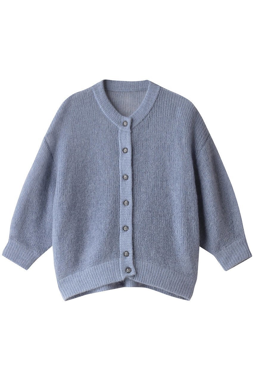 【マノフ/MANOF】のHALF SLEEVE MOHAIR KNIT ニット/カーディガン インテリア・キッズ・メンズ・レディースファッション・服の通販 founy(ファニー) 　ファッション　Fashion　レディースファッション　WOMEN　トップス・カットソー　Tops/Tshirt　ニット　Knit Tops　カーディガン　Cardigans　カーディガン　Cardigan　ショート　Short　スリーブ　Sleeve　トレンド　Trend　バランス　Balance　モヘア　Mohair　BLUE|ID: prp329100004120771 ipo3291000000028109630