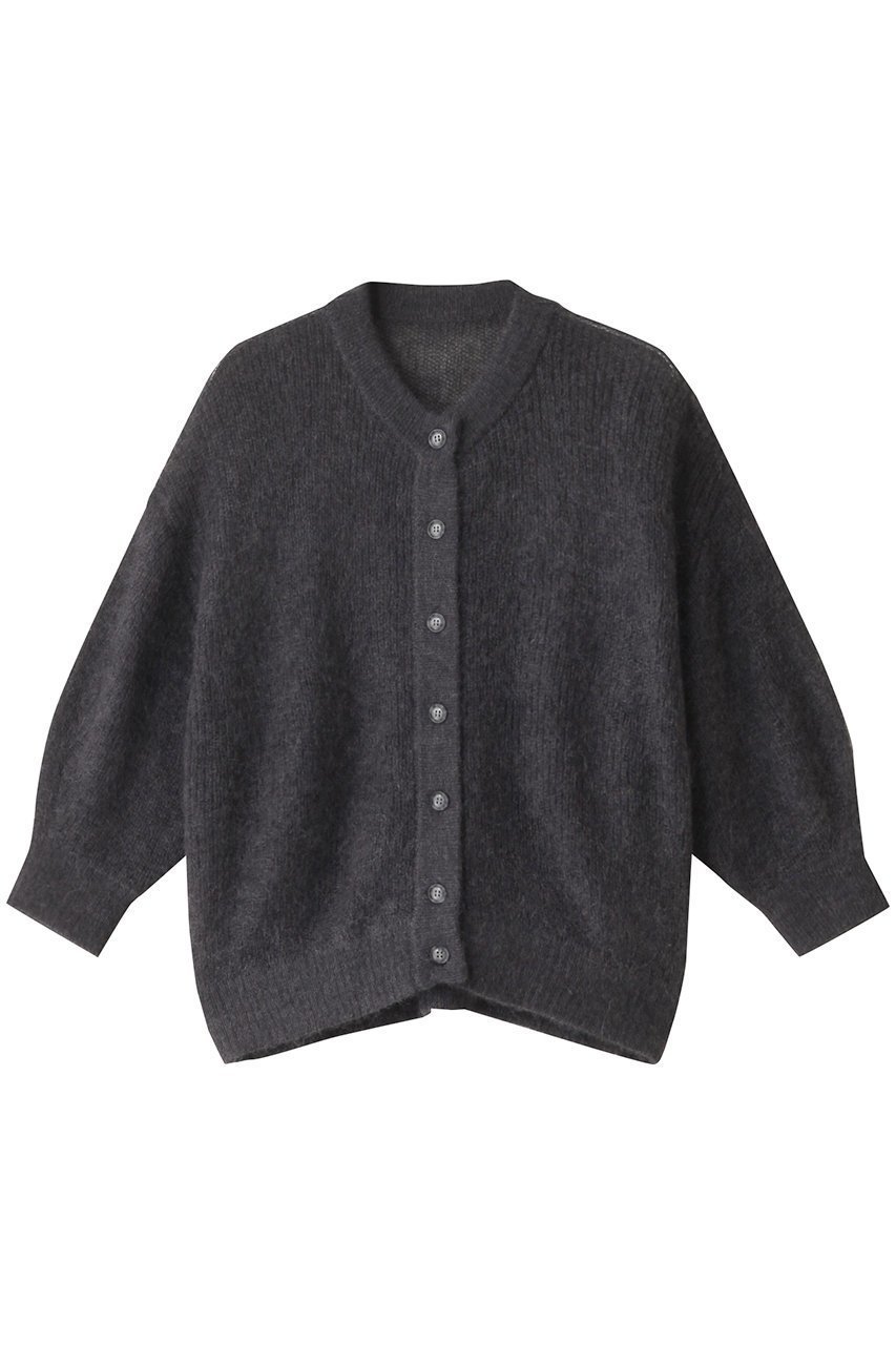 【マノフ/MANOF】のHALF SLEEVE MOHAIR KNIT ニット/カーディガン インテリア・キッズ・メンズ・レディースファッション・服の通販 founy(ファニー) 　ファッション　Fashion　レディースファッション　WOMEN　トップス・カットソー　Tops/Tshirt　ニット　Knit Tops　カーディガン　Cardigans　カーディガン　Cardigan　ショート　Short　スリーブ　Sleeve　トレンド　Trend　バランス　Balance　モヘア　Mohair　CHARCOAL GRAY|ID: prp329100004120771 ipo3291000000028109631