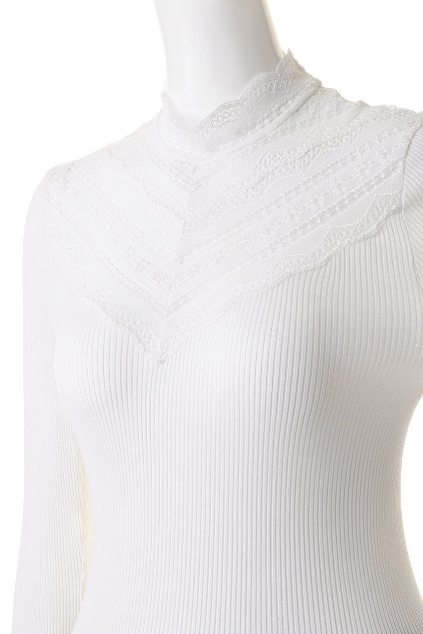 【ロサムンド/ROSEMUNDE】のレースモックネックトップス ロングスリーブ シルクコットン 人気、トレンドファッション・服の通販 founy(ファニー) 　ファッション　Fashion　レディースファッション　Fashion for Women　トップス・カットソー　Cut & Sew Tops　シャツ・ブラウス・オフィスカジュアル　Elegant Blouses & Button-Ups　ロングTシャツ・Tシャツ　Longline T-Shirts & Tees　カットソー・ベーシックTシャツ　Cut-and-Sewn Tops / Stretch Tees & Basics　シルク　Silk, 100% Silk　スリーブ　Sleeve, Long Sleeve / Short Sleeve　フィット　Fit, Slim Fit　フェミニン　Feminine, Girly　ホールガーメント　WholeGarment, Seamless Knit　ラグジュアリー　Luxury, Elegant　レース　Lace, Lace Fabric　ロング　Long, Long-Length　冬　Winter / This Winter　夏　Summer　other-5|ID: prp329100004121834 ipo3291000000032789923