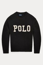 【ラルフローレン/RALPH LAUREN】の【POLO RALPH LAUREN】ロゴ クルーネック セーター ブラック|ID:prp329100004121844