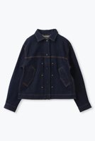 【レリル/lelill】のプリーデッドデニムJK 人気、トレンドファッション・服の通販 founy(ファニー) ファッション Fashion レディースファッション WOMEN アウター Coat Outerwear ジャケット Jackets ジャケット Jacket ストレッチ Stretch デニム Denim ドット Dot フラップ Flap フロント Front ブルゾン Blouson ボックス Box 再入荷 Restock/Back In Stock/Re Arrival |ID:prp329100004121878