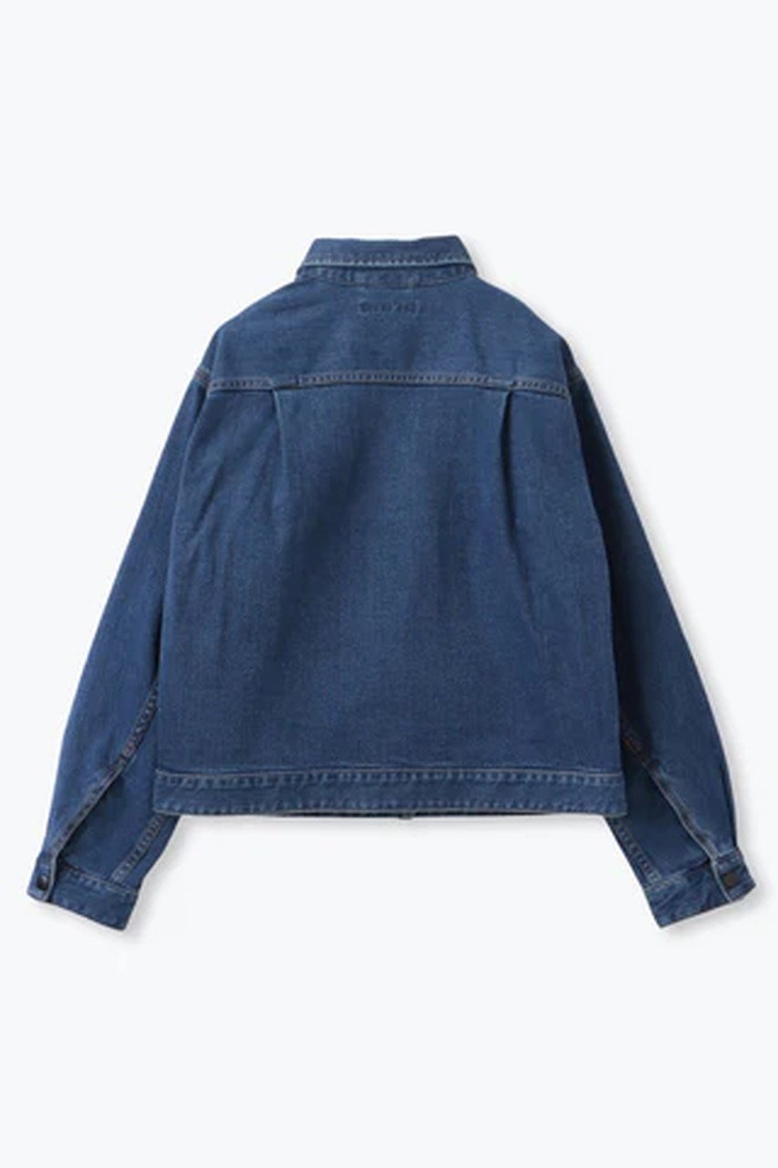 【レリル/lelill】のプリーデッドデニムJK 人気、トレンドファッション・服の通販 founy(ファニー) 　ファッション　Fashion　レディースファッション　Fashion for Women　アウター　Coat / Outerwear Collection　レディースジャケット・軽アウター　Jackets　ジャケット　Jacket, Outerwear　ストレッチ　Stretch, Stretchy Fabric　デニム　Denim, Jeans Material　ドット　Polka Dot, Dot Pattern　フラップ　Flap, Flap Pocket　フロント　Front, Front Design　ブルゾン　Blouson, Bomber Jacket　ボックス　Boxy, Box Shape　other-2|ID: prp329100004121878 ipo3291000000032960934