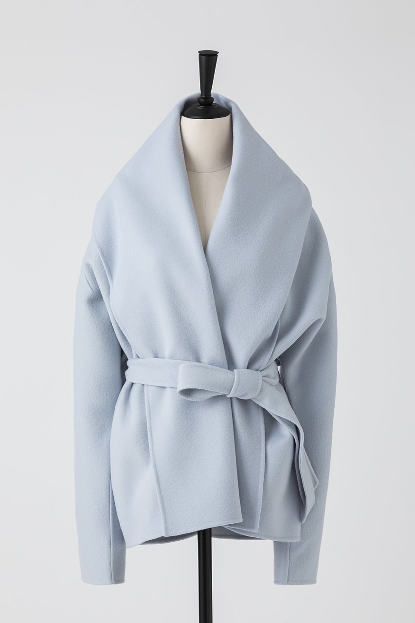 【オーヴィル/EAUVIRE】のSuper180 sビーバー ベルテッドコート インテリア・キッズ・メンズ・レディースファッション・服の通販 founy(ファニー) ファッション Fashion レディースファッション Fashion for Women アウター Coat / Outerwear Collection コート・ロングコート・ピーコート Long Coats, Peacoats & More ショート Short, Short Length ショール Shawl, Wrap スペシャル Special, Limited Edition 再入荷 Restock / Back in Stock 日本製 Made In Japan ライトブルー|ID: prp329100004121891 ipo3291000000033629248