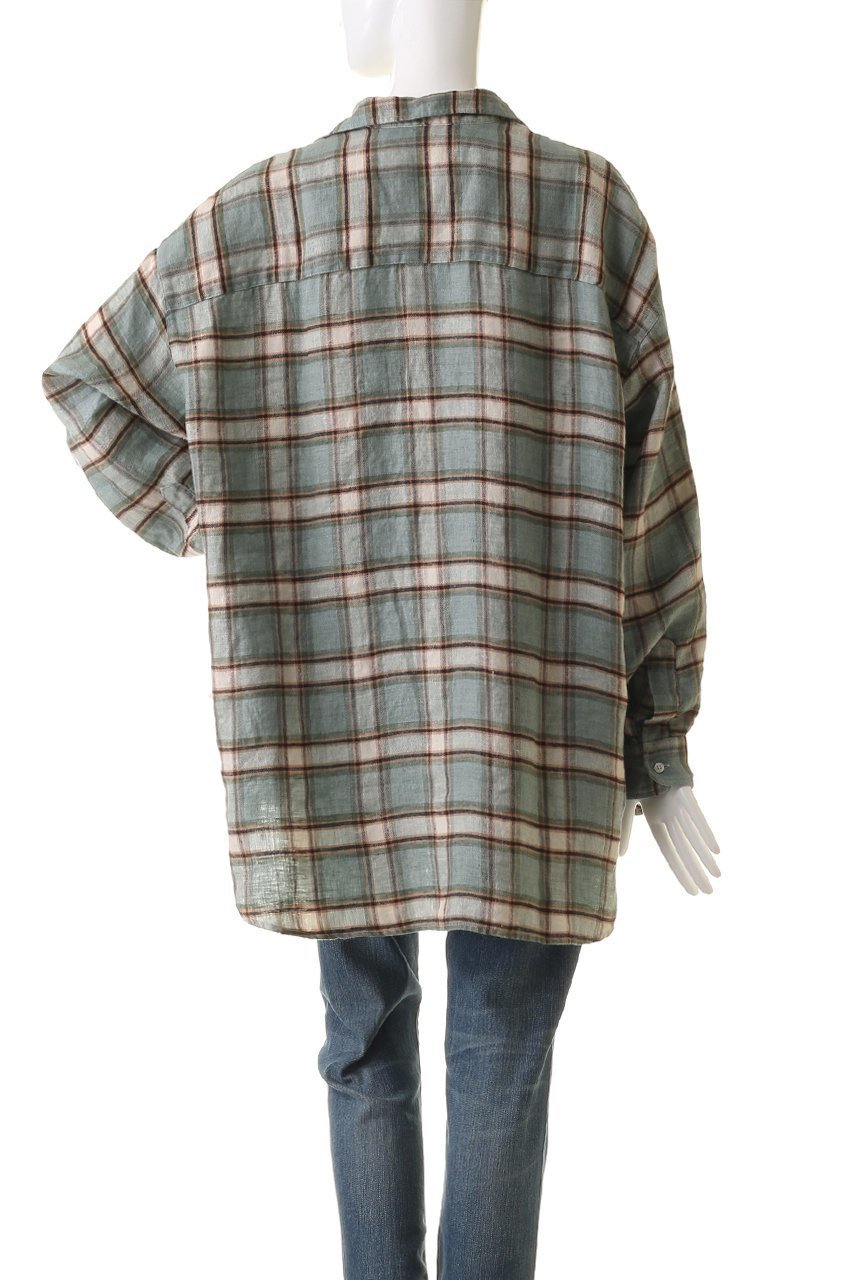 【フランク&アイリーン/Frank&Eileen】のSHIRLEY イタリアンコットン グリーンマルチチェックボタンアップシャツ 人気、トレンドファッション・服の通販 founy(ファニー) 　ファッション　Fashion　レディースファッション　WOMEN　トップス・カットソー　Tops/Tshirt　シャツ/ブラウス　Shirts/Blouses　スリーブ　Sleeve　チェック　Check　ロング　Long　定番　Standard　無地　Plain Color　A/W・秋冬　Aw・Autumn/Winter・Fw・Fall-Winter　other-4|ID: prp329100004121898 ipo3291000000031408651