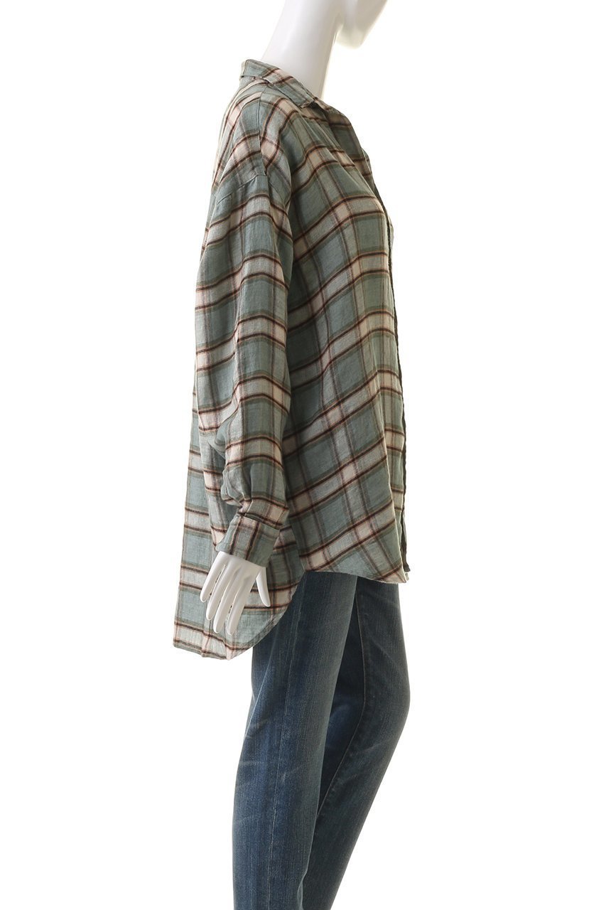 【フランク&アイリーン/Frank&Eileen】のSHIRLEY イタリアンコットン グリーンマルチチェックボタンアップシャツ 人気、トレンドファッション・服の通販 founy(ファニー) 　ファッション　Fashion　レディースファッション　Fashion for Women　トップス・カットソー　Cut & Sew Tops　シャツ・ブラウス・オフィスカジュアル　Elegant Blouses & Button-Ups　スリーブ　Sleeve, Long Sleeve / Short Sleeve　チェック　Check, Plaid, Tartan　ロング　Long, Long-Length　定番　Standard, Basic Item　無地　Plain, Solid Color　A/W・秋冬　Autumn/Winter　other-3|ID: prp329100004121898 ipo3291000000035823333