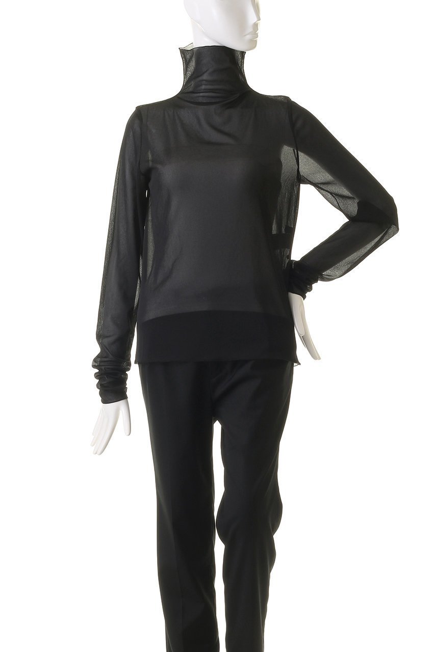 【デパリエ/DEPAREILLE】のシフォンハイネックトップス 人気、トレンドファッション・服の通販 founy(ファニー) 　ファッション　Fashion　レディースファッション　WOMEN　トップス・カットソー　Tops/Tshirt　シャツ/ブラウス　Shirts/Blouses　ロング / Tシャツ　T-Shirts　カットソー　Cut and Sewn　コンパクト　Compact　シアー　Sheer　シフォン　Chiffon　スリーブ　Sleeve　ハイネック　High Neck　ロング　Long　冬　Winter　other-2|ID: prp329100004121921 ipo3291000000031408712
