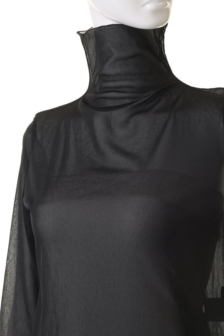 【デパリエ/DEPAREILLE】のシフォンハイネックトップス 人気、トレンドファッション・服の通販 founy(ファニー) 　ファッション　Fashion　レディースファッション　WOMEN　トップス・カットソー　Tops/Tshirt　シャツ/ブラウス　Shirts/Blouses　ロング / Tシャツ　T-Shirts　カットソー　Cut and Sewn　コンパクト　Compact　シアー　Sheer　シフォン　Chiffon　スリーブ　Sleeve　ハイネック　High Neck　ロング　Long　冬　Winter　other-5|ID: prp329100004121921 ipo3291000000031408716