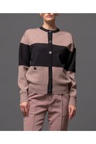 【ドメル/DOMELLE】のクルーネック ニット カーディガン 人気、トレンドファッション・服の通販 founy(ファニー) ファッション Fashion レディースファッション WOMEN トップス・カットソー Tops/Tshirt ニット Knit Tops カーディガン Cardigans カーディガン Cardigan クラシカル Classical ジャケット Jacket ダブル Double フェイス Face メタル Metal NEW・新作・新着・新入荷 New Arrivals thumbnail アイボリー/ブラック|ID: prp329100004123335 ipo3291000000028142562